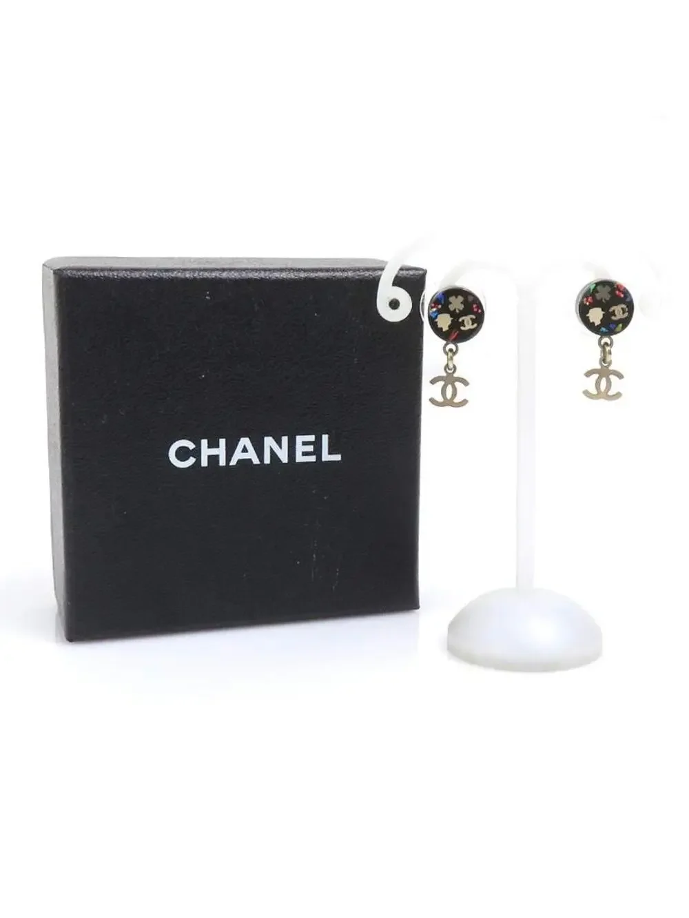Auth Chanel Cc Logo Pierce Earrings #303138C32B